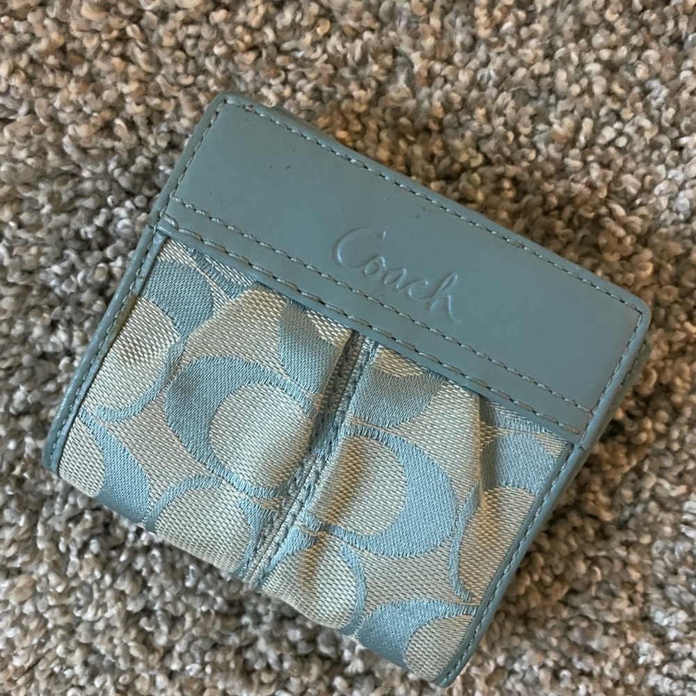 Light Blue Vintage C Coach Wallet